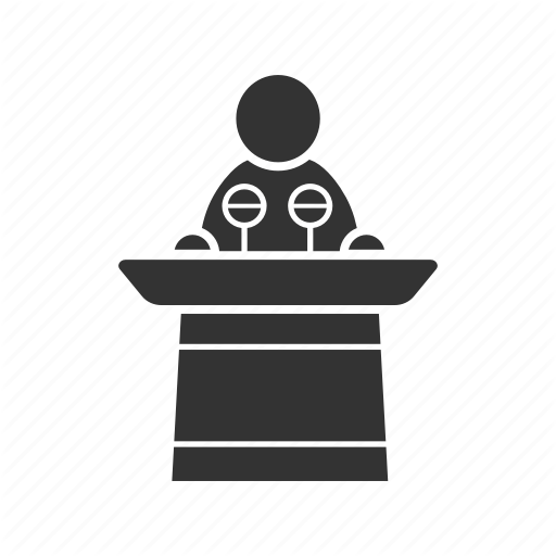 Conference, Lecture, Politician, Public Speaking, Speaker, Speech Icon