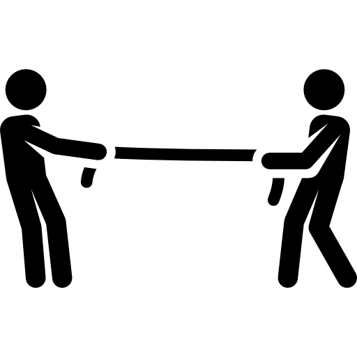 Rope, Children, Play, Pull, People, Game Icon