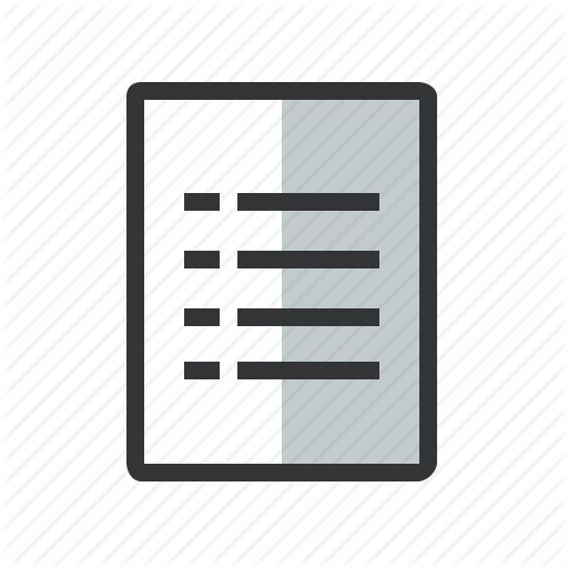 Bill, Booking, Line, List, Nomenclature, Order, Payslip, Purchase Icon