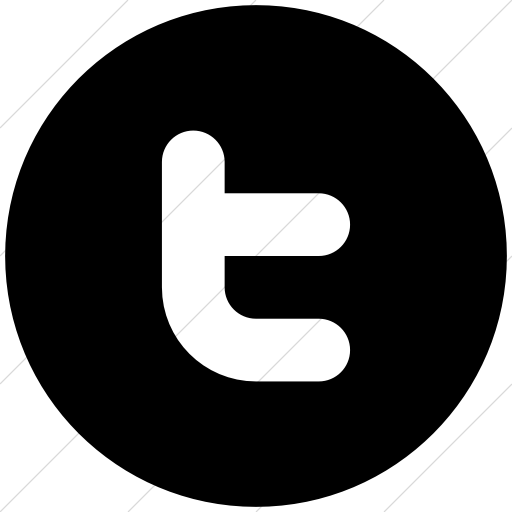 Flat Circle White On Black Broccolidry Twitter Icon