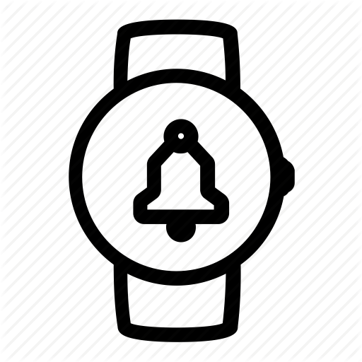 Android, Bell, Digital, Notification, Push, Watch, Wear Icon