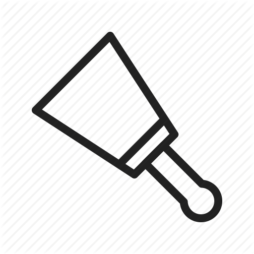 Construction, Knife, Putty, Smooth, Tool, Wash, White Icon