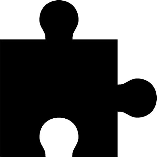 Black Puzzle Piece Icon