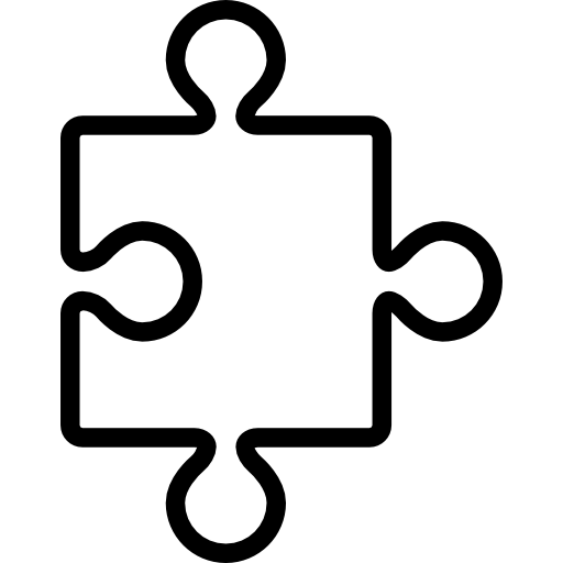 Puzzle Piece Outline Icons Free Download