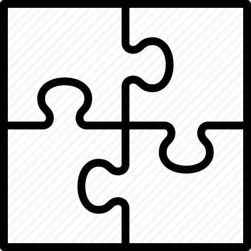 Four, Jigsaw, Pieces, Puzzle, Square, Team, Teamwork Icon
