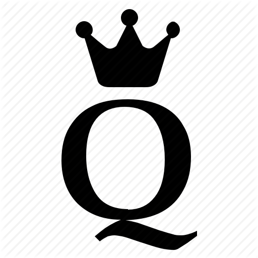 Alphabet, Crown, English, Letter, Q, Royal Icon