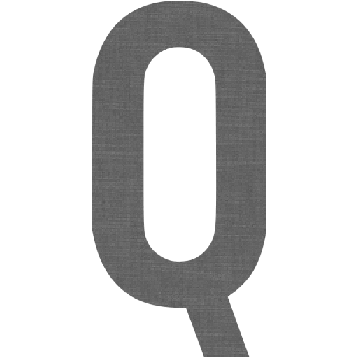 Grey Wall Letter Q Icon