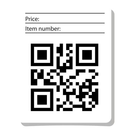 Qr Code Label With Info