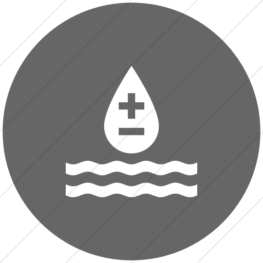 Flat Circle White On Gray Iconathon Water Quality Icon