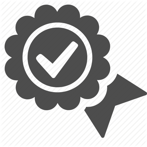 Award, Check Sign, Guaranteed, Prize, Quality, Ribbon Icon