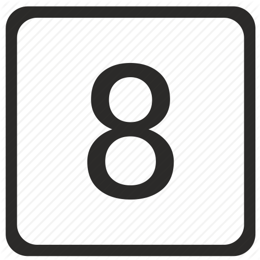 Count, Eight, Keyboard, Quantity Icon