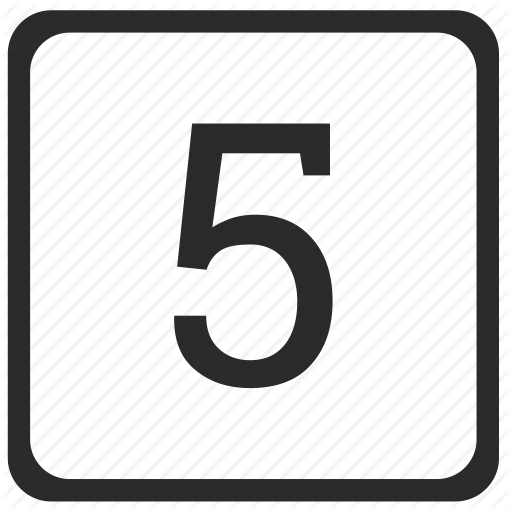 Count, Five, Keyboard, Quantity Icon