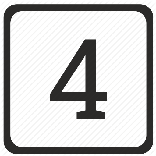 Count, Four, Keyboard, Number, Quantity Icon