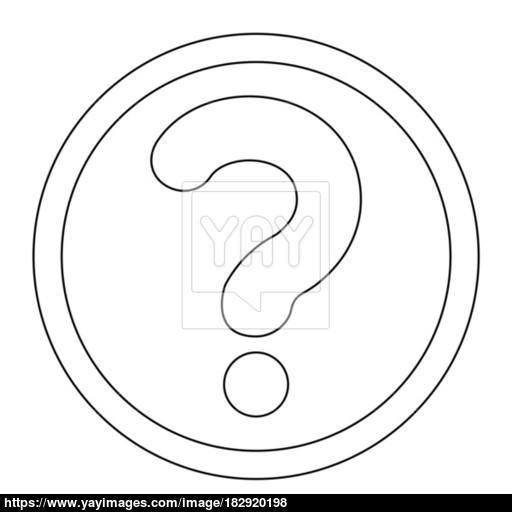Question Mark In A Circle The Black Color Icon Vector
