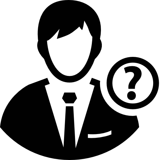 Businessman, Avatar, With, Question, Mark Icon Free Of Rounded