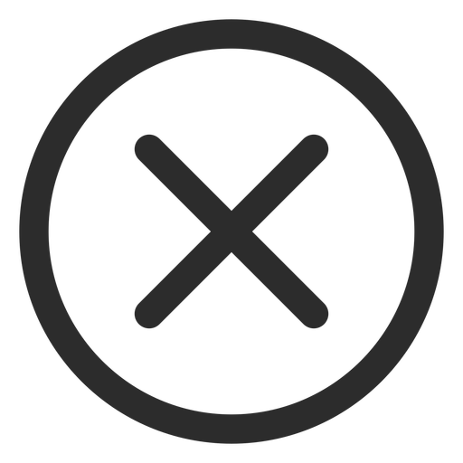 Cross Check Mark Stroke Icon