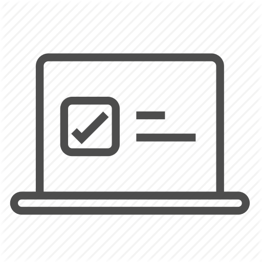 Exam, Laptop, Online, Questionnaire, Survey, Web Icon