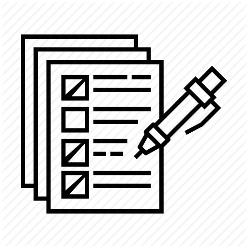 Assessment, Checklist, Exam, Questionnaire, Quiz, Survey, Test Icon