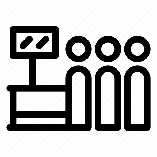 Line, Order, Pay, Queue Icon