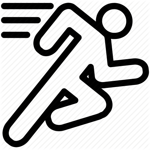 Delivery, Fast, Postman, Quick, Running, Speed Icon