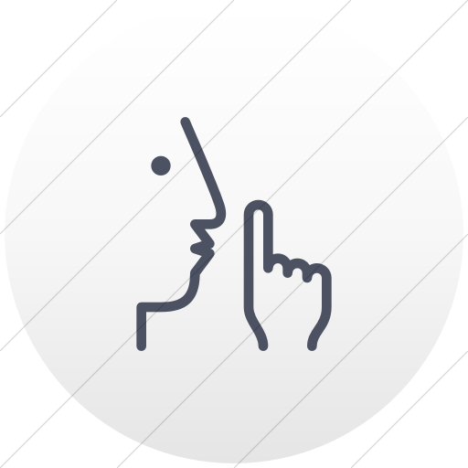 Flat Circle Blue Gray On White Gradient Iconathon Quiet