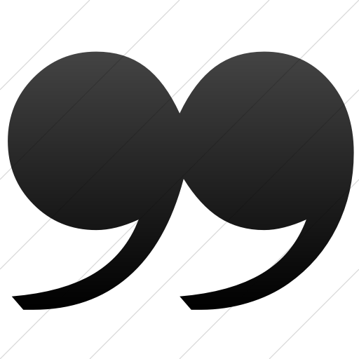 Simple Black Gradient Classica Close Quote Icon