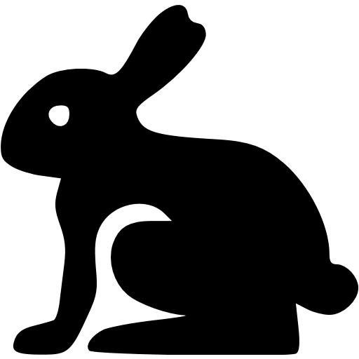Black Easter Rabbit Icon