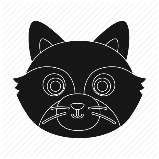 Animal, Face, Farm, Happy, Pet, Raccoon Icon