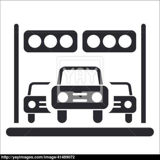 Vector Illustration Of Single Arrival Race Icon Vector