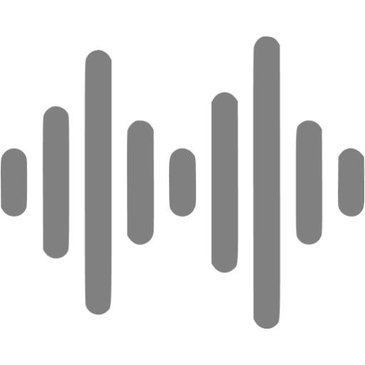 Gray Audio Wave Icon