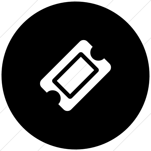 Flat Circle White On Black Bootstrap Font Awesome