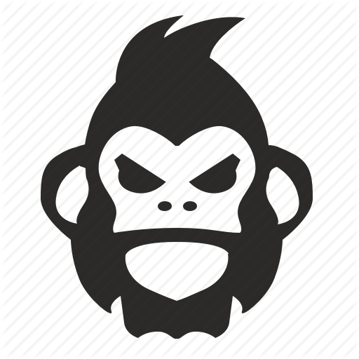 Angry, Face, Gorilla, Monkey, Rage Icon
