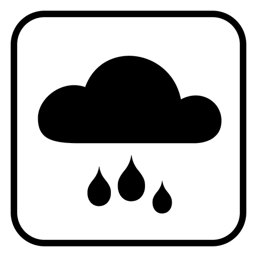 Rain Cloud Square Icon