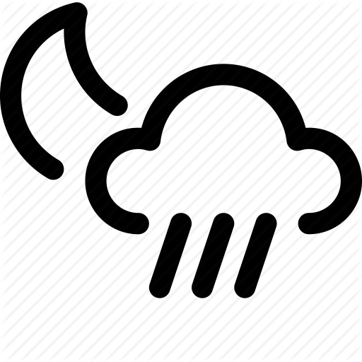 Cloud, Night, Rain, Raincloud, Rainy Icon