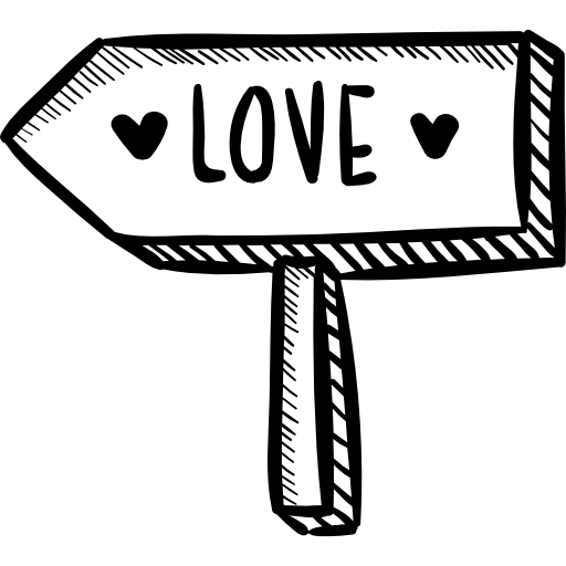 Direction Sign To Love Icons Free Download