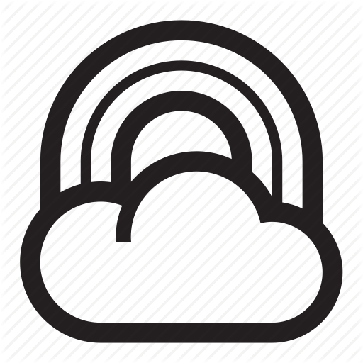 Cloud, Forecast, Lucky, Rain, Rainbow, Weather Icon