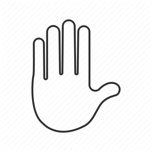 Caution, Emoji, Hand, Hand Gesture, High Five, Raised Hand, Stop Icon