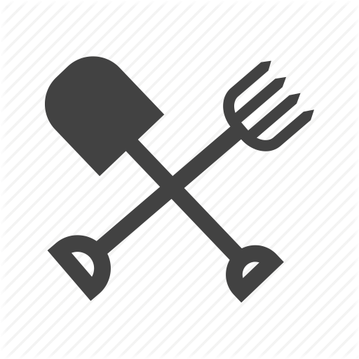 Farm, Gardening, Rake, Shovel, Spade, Tools Icon