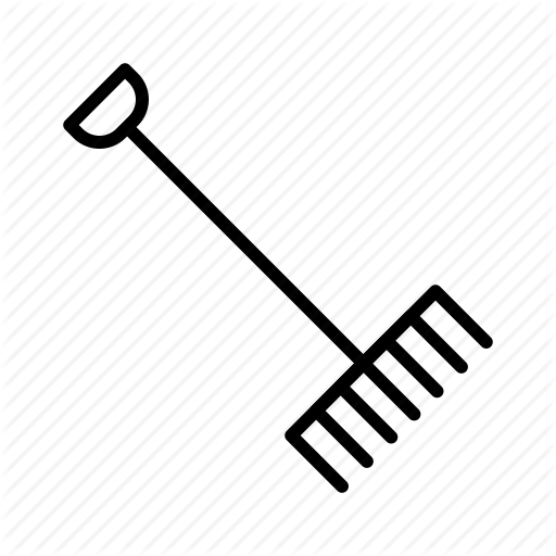 Garden, Gardening, Rake Icon