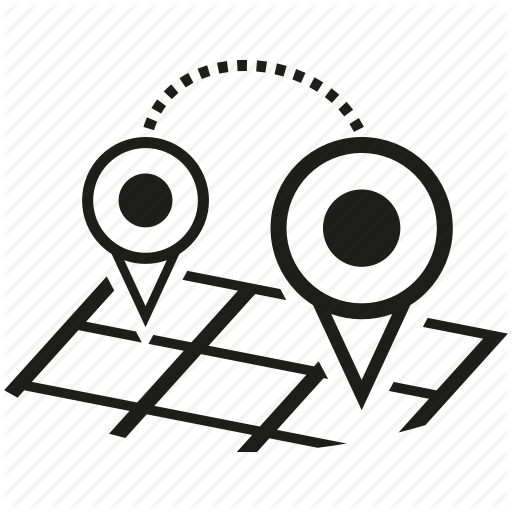 Distance, Gps, Location, Map, Pin, Range Icon