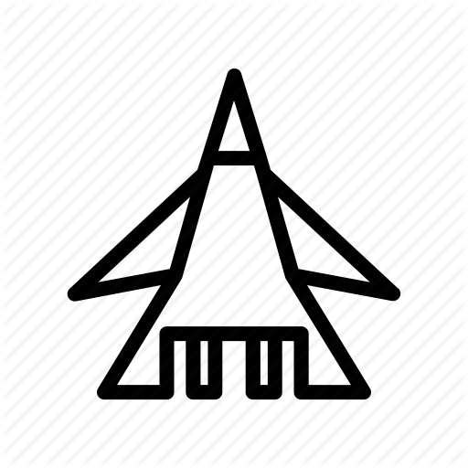 Aircraft, Airplane, Fighter, Raptor Icon