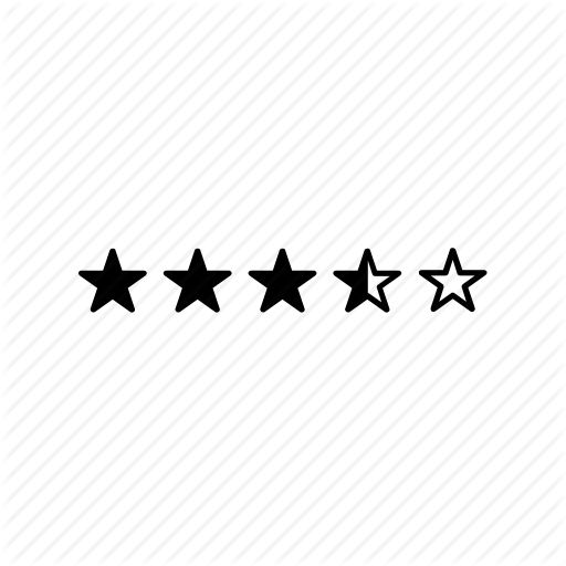 Half, Ratings, Star Rating, Three Icon