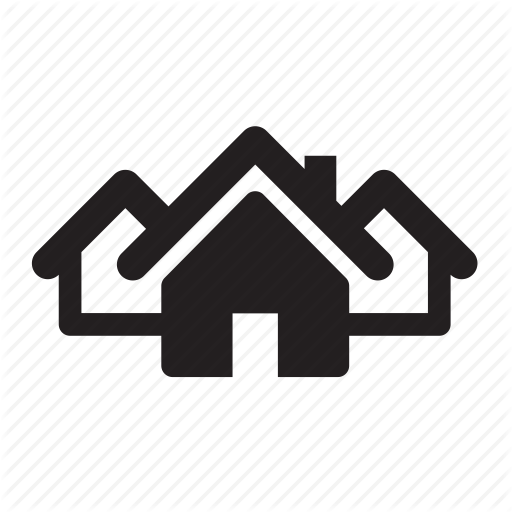 Chimney, Community, Home, House, Neighborhood, Real Estate, Roof Icon