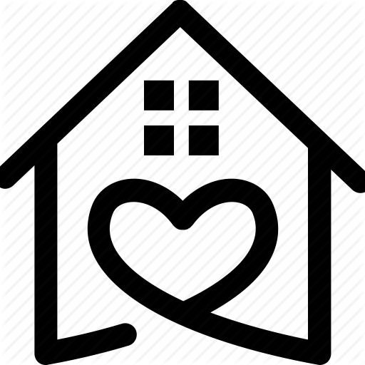 Heart, Home, House, Real State Icon