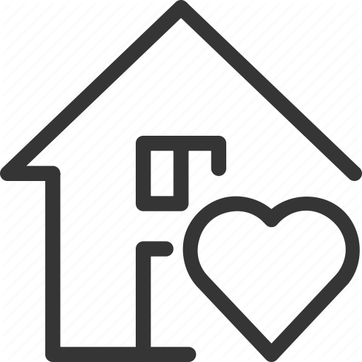 Architecture, Building, Estate, Heart, House, Love, Real Icon