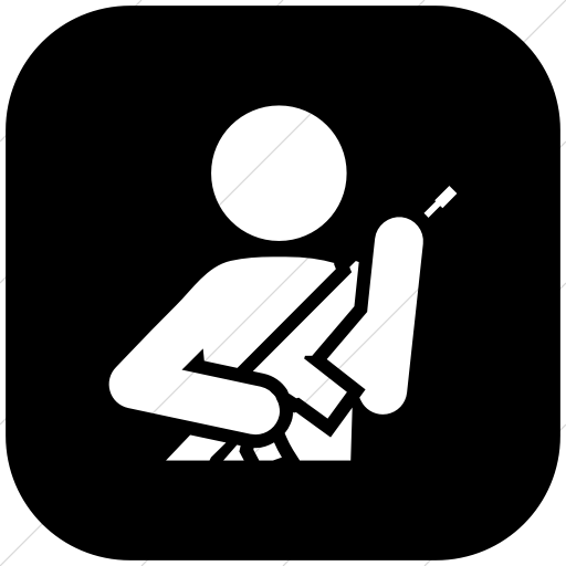 Flat Rounded Square White On Black Ocha Humanitarians