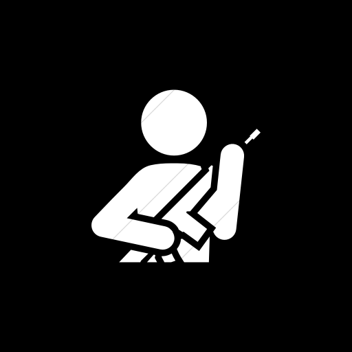 Flat Square White On Black Ocha Humanitarians People