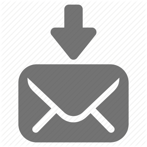 Arrow, Communication, Down, Inbox, Mail, Message, Receive Icon