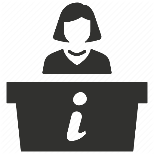 Desk, Help, Information, Reception, Receptionist Icon