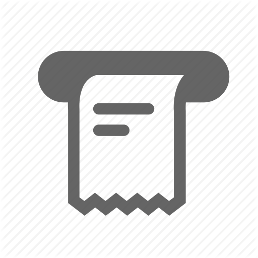 Check, Coupon, Getting, Paper, Printing, Recipe, Ticket Icon